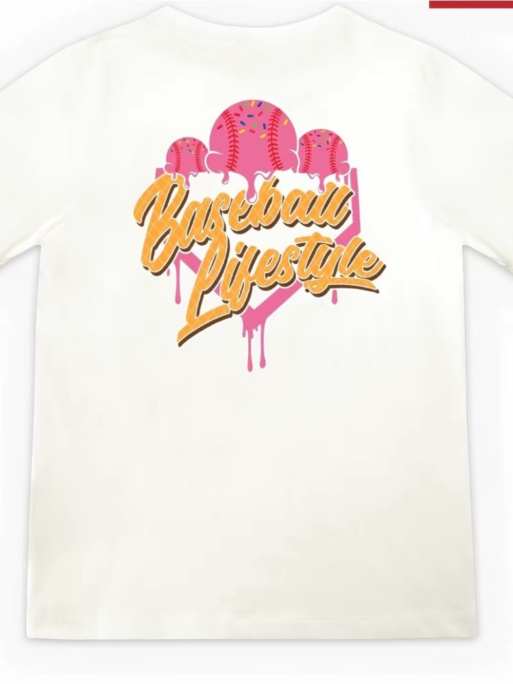 Baseball Lifestyle 101 Strawberry Ice Cream Shirt Youth Medium